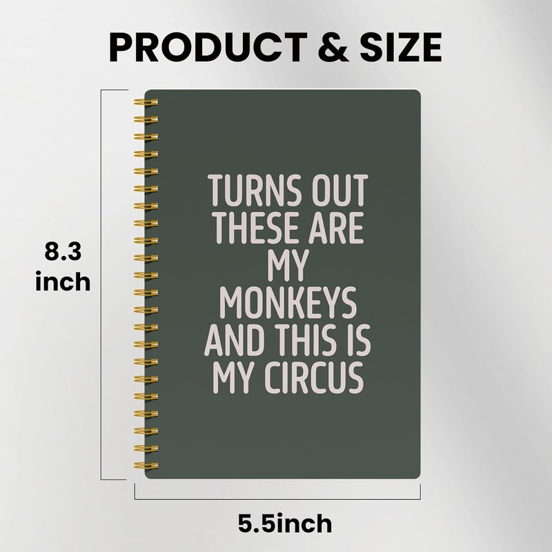 EKGJW Funny Notebooks for Work,Flesh Pink Aesthetic Journal, Funny Boss Day Gifts, Boss Gifts for Men Women, Funny Gifts for Boss, Boss Office Decor, Spiral Notebook 5.5x8.3 Inch（green） - Image 2